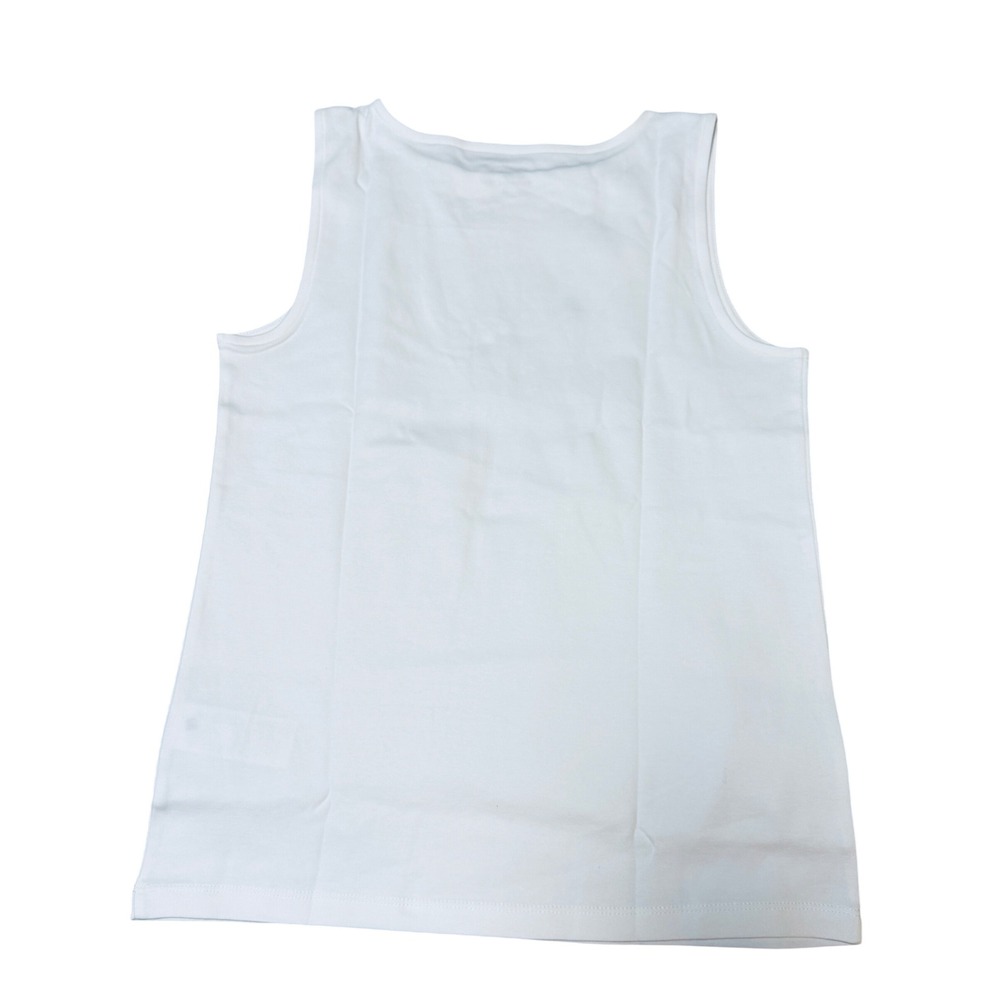 NWT J.Crew Size Medium Essential shell tank top White 100% Cotton Loose Fit - Picture 8 of 9